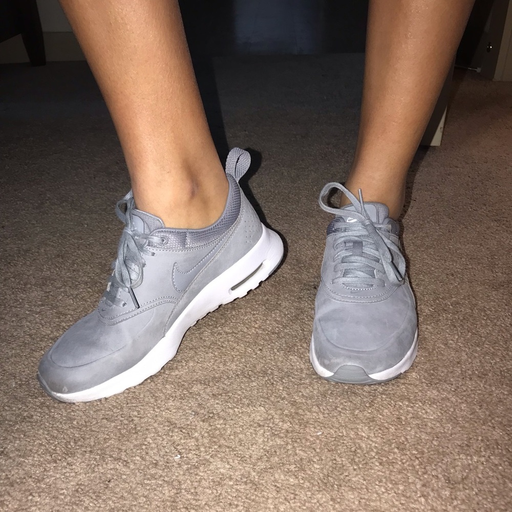 Grey and white Nike Air Max’s